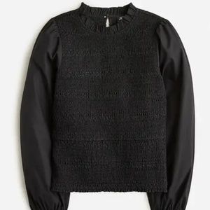 NWT J.Crew | Smocked Ruffle Neck Blouse